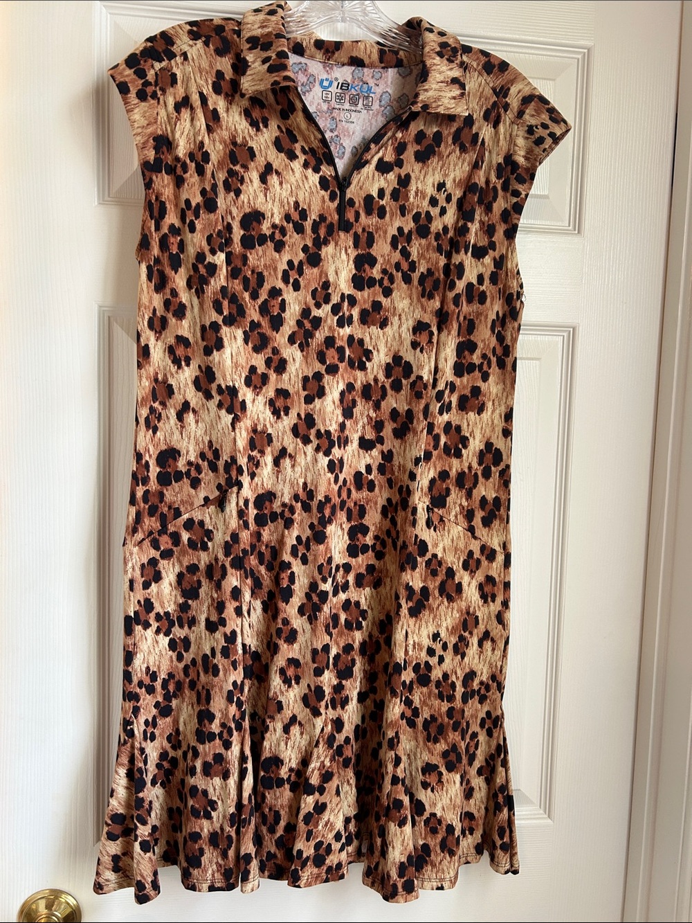Ibkul cheetah print dress-Sz L